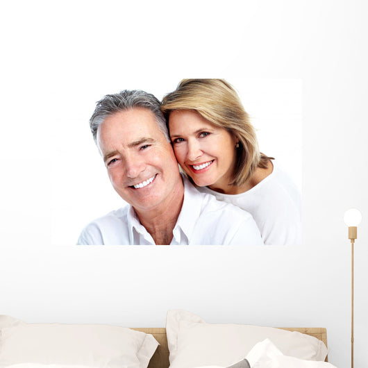 Happy senior couple. Wall Decal