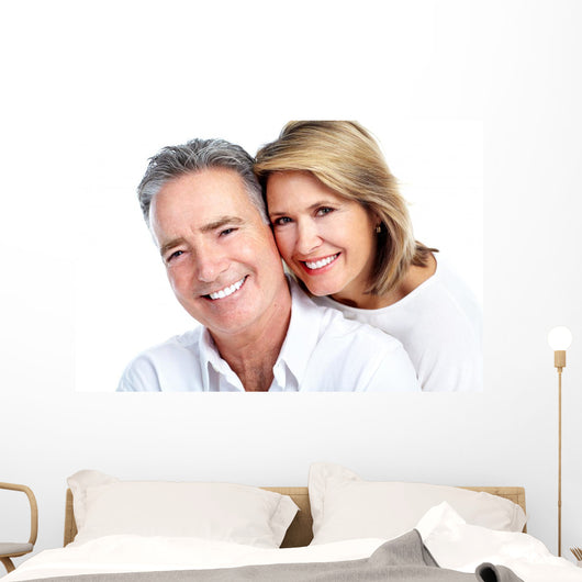 Happy senior couple. Wall Decal
