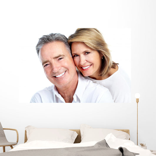 Happy senior couple. Wall Decal