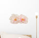 Two peony flowers on white Wall Decal
