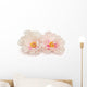 Two peony flowers on white Wall Decal