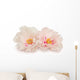 Two peony flowers on white Wall Decal