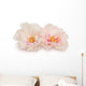 Two peony flowers on white Wall Decal