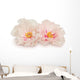Two peony flowers on white Wall Decal
