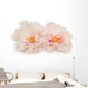 Two peony flowers on white Wall Decal