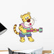 Cartoon Tiger Playing Guitar