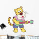 Cartoon Tiger Playing Guitar