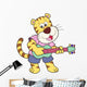 Cartoon Tiger Playing Guitar