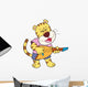Cartoon Tiger Playing Electric