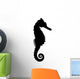 Black Silhouette Sea Horse Wall Decal