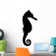 Black Silhouette Sea Horse Wall Decal