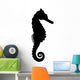 Black Silhouette Sea Horse Wall Decal