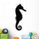 Black Silhouette Sea Horse Wall Decal