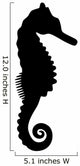 Black Silhouette Sea Horse Wall Decal
