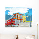 Red Firetruck Duty Illustration