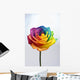 Close up of rainbow rose flower Wall Decal