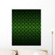 green Art Nouveau pattern dark background vector Wall Mural