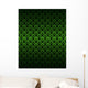 green Art Nouveau pattern dark background vector Wall Mural