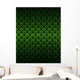 green Art Nouveau pattern dark background vector Wall Mural