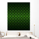 green Art Nouveau pattern dark background vector Wall Mural