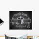 Coffee House card - Chalkboard. Vector illustration. Wall Mural