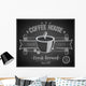 Coffee House card - Chalkboard. Vector illustration. Wall Mural