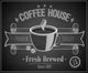Coffee House card - Chalkboard. Vector illustration. Wall Mural