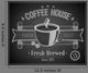 Coffee House card - Chalkboard. Vector illustration. Wall Mural