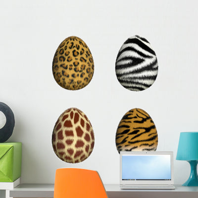 Furry Easter Eggs shown on a wall