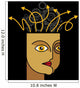 Thoughts and options - vector illustration of head with arrows Wall Mural