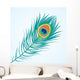 Vector Peacock Feather Wall Decal