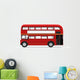 Red Double Decker Bus Side Wall Decal