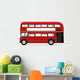 Red Double Decker Bus Side Wall Decal