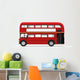 Red Double Decker Bus Side Wall Decal