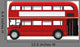 Red Double Decker Bus Side Wall Decal