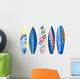 Blue Surfboard Wall Decal