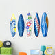 Blue Surfboard Wall Decal