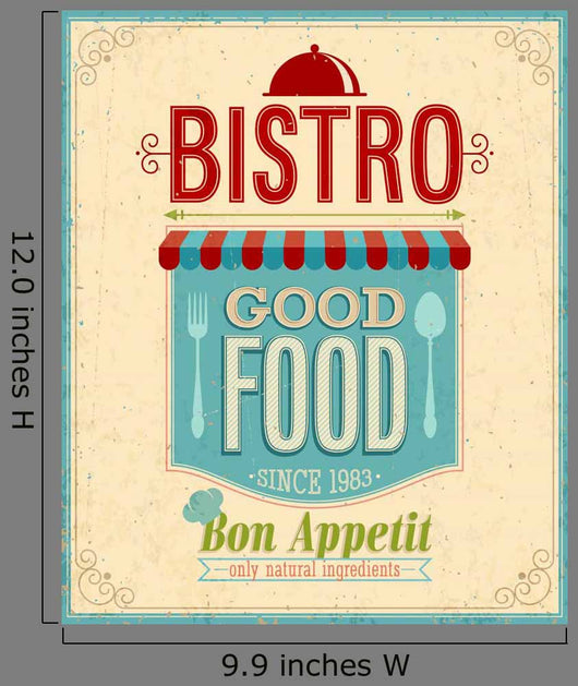 Vintage Bistro Poster Vector