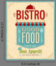 Vintage Bistro Poster Vector