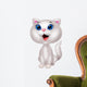 Cute white car sitting Wall Decal