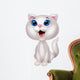 Cute white car sitting Wall Decal