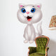 Cute white car sitting Wall Decal