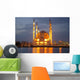 Night Mosque Reflection Wall Mural