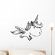 Sketch Doodle Unicorn Pegasus Art Wall Decal