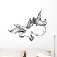 Sketch Doodle Unicorn Pegasus Art Wall Decal
