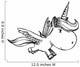 Sketch Doodle Unicorn Pegasus Art Wall Decal