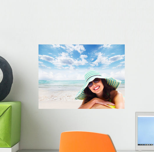 Woman Relaxing Beach