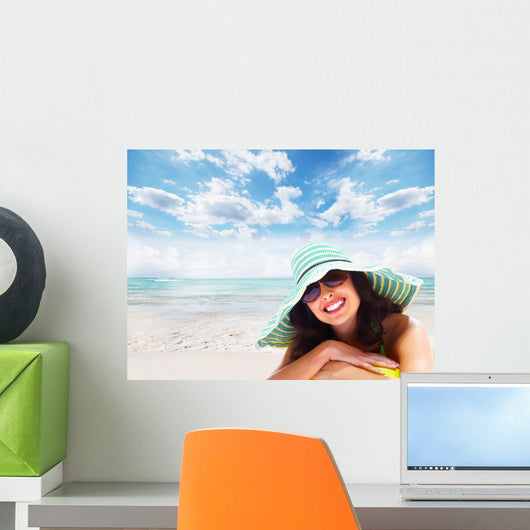 Woman Relaxing Beach