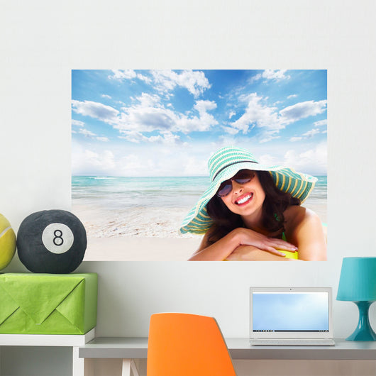 Woman Relaxing Beach