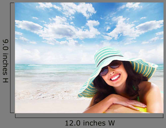 Woman Relaxing Beach
